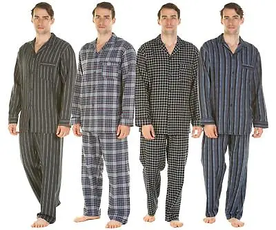 Haigman Brushed Cotton Pajamas Mens Long Sleeve Tailored Button Pajama Set • $29.99