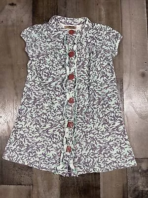 Matilda Jane You & Me June Bug Lap Dress Size 4 Button Short Sleeve Junebug Girl • $13.49