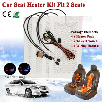 Universal Built-in Car Heated Seat Heater Kit W/Round Carbon Fiber 3level Switch • $39.75