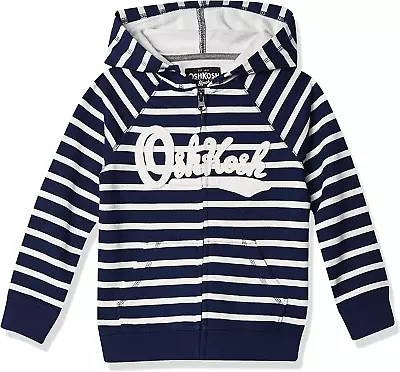 Oshkosh B'Gosh Baby-Boys Full Zip Logo Hoodie Hooded Sweatshirt - White - 12 Mon • $55.35