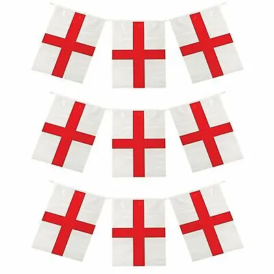 £3.79 • Buy England Bunting 32FT 20 Flags World Cup Football Rugby Party St George Flag