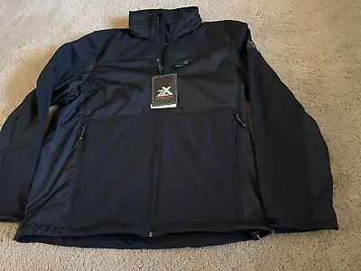 ZeroXposur Black Men's Jacket All Season Stowable Rain Hood Size XL NEW • $35