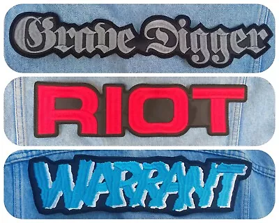 Riot Grave Digger Warrant Embroidered Logo Back Patch Heavy Metal Manowar Saxon • $13