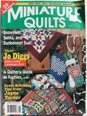 Miniature Quilts Magazine Quilting Sewing Patterns Book Issue 56 • $6.99