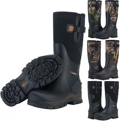 HISEA Men Hunting Boots Adjustable Calf Waterproof Insulated Rain Snow Mud Work • $72.89