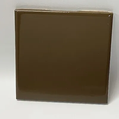 Bark Dark Brown Ceramic FT Tile 4 3/8 Vintage Mid Century Modern 4x4 Chocolate • $9.95