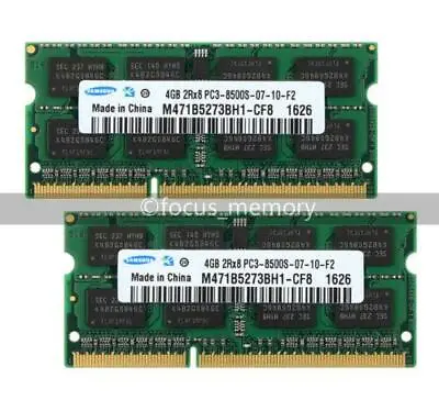 Samsung 8GB 2x 4GB RAM DDR3 1066MHz PC3-8500 SO-DIMM Memory For MacBook Pro 2009 • $17.31