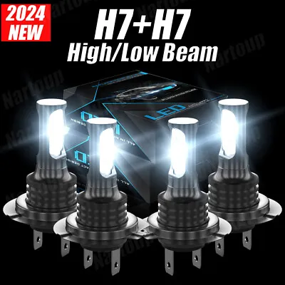 LED Headlight Bulbs High/Low Beam 4X For 01-07 Mercedes Benz W203 C-Class Sedan • $27.37