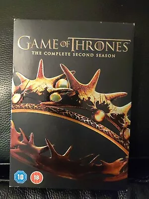 Game Of Thrones The Complete Second  Season DVD Boxset 5 Discs 10 Episodesvgc • £1.99