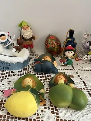 Huge Lot Christmas Ornaments Peanuts Disney Angel Cat Vtg Other • $10