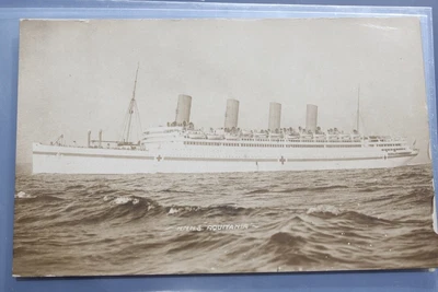 £40 • Buy Cunard Line Ww1 Hmhs Aquitania Fantastic Real Photo Postcard