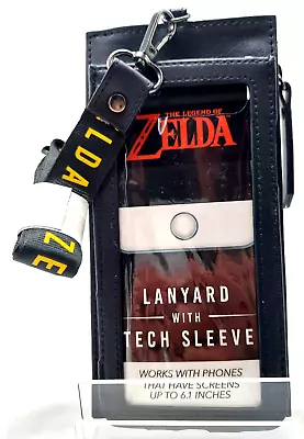 Lanyard/Wallet With Tech/Phone Sleeve Legend Of Zelda Link Triforce Nintendo • $27.49