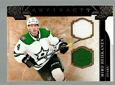 2019-20 Artifacts Materials Horizontal Gold #111 Miro Heiskanen 29/99 • $10