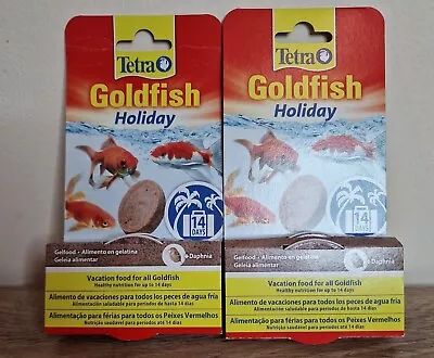 2 X TETRAFIN TETRA GOLDFISH HOLIDAY FISH FOOD DISC 4 X 12G Vacation Food • £6.99