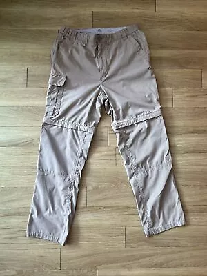 CRAGHOPPERS Kiwi Mens Solar Dry Cargo Trousers Zip Off Leg Shorts 32” R Regular. • £22