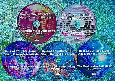Best Of 70s 80s Disco Dance And Freestyle Remix Music Video Anthology 5 DVD Set • $34.99