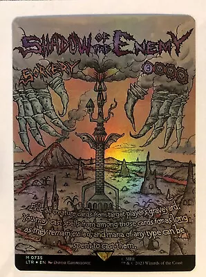 MTG Shadow Of The Enemy Foil Borderless Poster Lord Of The Rings • $8