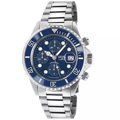 Gevril Men's 4150A Wall Street Chrono Swiss Automatic SW500 Ceramic Bezel Watch • $925