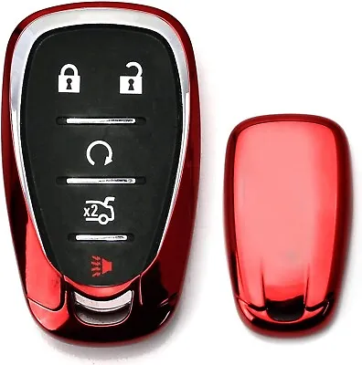 Glossy Red Smart Key Fob Shell For Chevy Camaro Malibu Cruze Spark Volt Bolt • $9.99