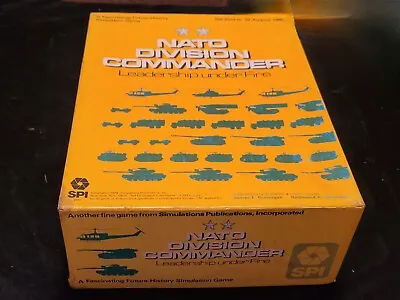 $219 • Buy SPI Boxed Wargame NATO Division Commander