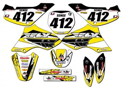 All Years JR 80 13 FLY Yellow Senge Graphics Kit Compatible With Suzuki • $109.99