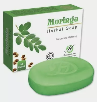 1 Bars Of 100% NATURAL MORINGA HERBAL SOAP CLEANSING & REFRESHING  • $8.07