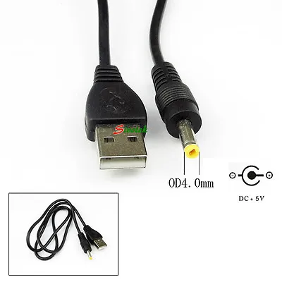 5V 1A USB A To 4.0mmx1.7mm Barrel Male Jack Plug Power Charger AC Adapter Cable • £2.99