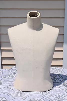 Vintage Superior Model Forms New York Male Dress Mannequin Torso ~Fabric On Wood • $124.95