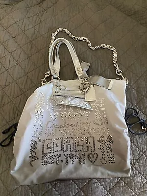 $280 • Buy Coach Poppy Storypatch Gray Ombre Crystals Bling Jewels Xl Tote Bag Rare F15312