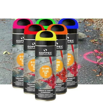 £27.40 • Buy 6x Marking Survey Spray Paint All Colours Temporary Construction Forestry Soppec