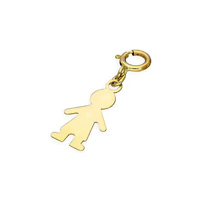 Real 375 9ct Gold Ragdoll Boy Clip On Charm Toy Little Boy Doll Children Baby • £31