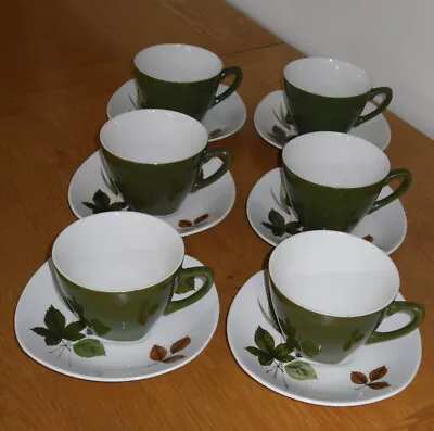 6 X Vintage Midwinter Riverside Stylecraft Tea  Cups & Saucers • £12.95