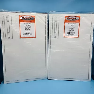 Clearprint Vellum Sheets With Engineer Title Block 11x17 Inches 16 Lb • $29.98