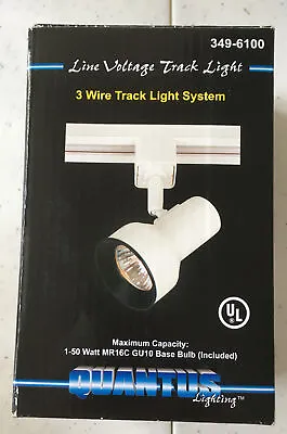 Quantus #349-6100 50 Watt MR16V GU 10 Track Light Base Bulb (White) • $19.95