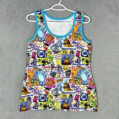 Sashas Creations Tank Women Large Monsters Inc All Over Print Mike Sully Boo • $38.88