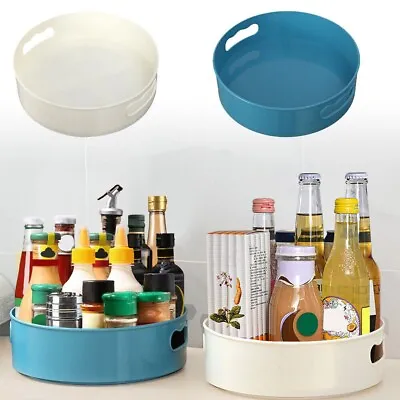 2x Organizer Pantry Kitchen Turntable Rotation Storage Rack Lazy Susan Tray • £7.99