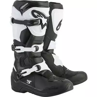 Alpinestars Tech-3 Motocross MX Boots Black/White Size 12 • $249.95