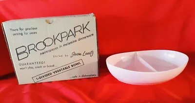 Brookpark Pink (Joan Luntz) Melamine Divided 10’1/4”Vegetable Bowl /Original Box • $9.99