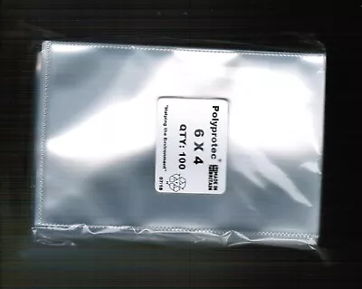 £3.95 • Buy 1 X Pack Of 100 Polyprotec 6x4 Postcard Wallets/Sleeves Brand New