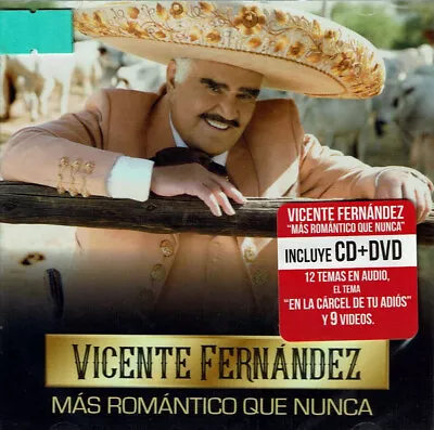 VICENTE FERNANDEZ Mas Romantico Que Nunca CD+DVD NEW SEALED  • $18.99