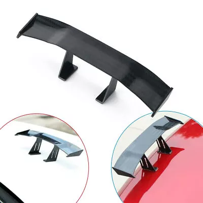 1Pc 17cm Carbon Fiber Car Auto Tiny Mini Rear Tail Spoiler Wing Decoration Black • $6.11