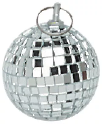 Silver Mirror Ball 50mm 2  Inch Disco Glitter Lightweight Disco Party BBQ Events • £4.99