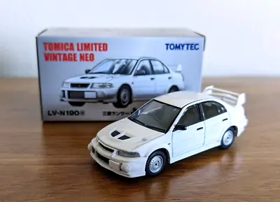 Tomytec Vintage Mitsubishi Lancer Evolution VI RS JDM Metal Car Model White 1/64 • $32.99