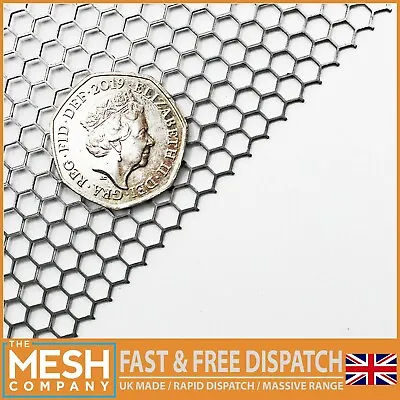£18.99 • Buy Mild Steel Hexagonal (4.5mm Hole X 5mm Pitch X 1mm Thick) Perforated Mesh Sheet