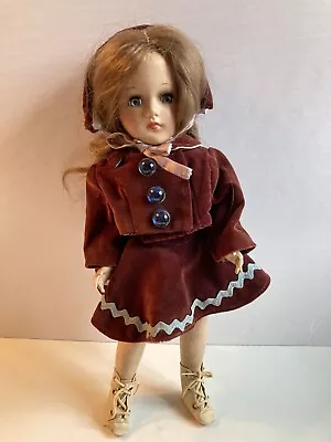 LOVELY VTG 1940/50s BRUNETTE HARD PLASTIC MARY HOYER DOLL- 14  • $44.95