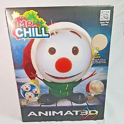 Mr Chill Talking Snowman Animated 3D Santa Christmas Projector Speaker Smiles • $25.97