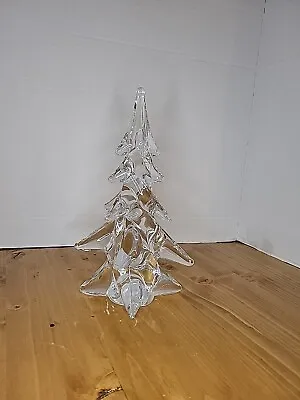 Vintage TasteSeller Sigma 24% Lead Crystal Christmas Tree 10  BROKEN BRANCH • $35