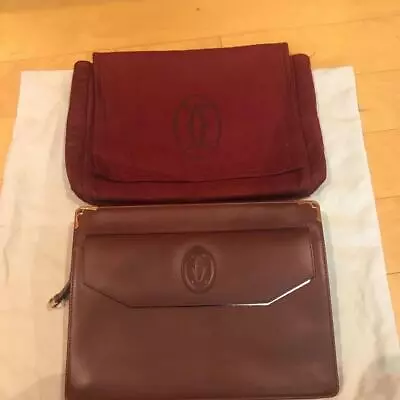 Unused Authentic Cartier Vintage Must Clutch Bag Bordeaux Deadstock • $200