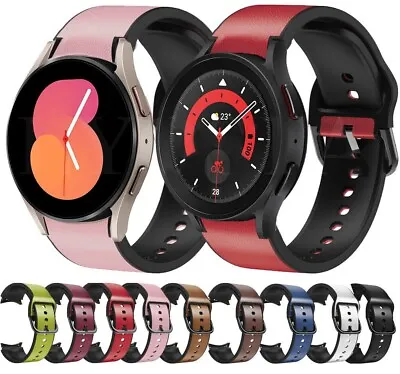 £3.95 • Buy For Samsung Galaxy Watch 5 / Pro Replacement Silicone & Leather Strap