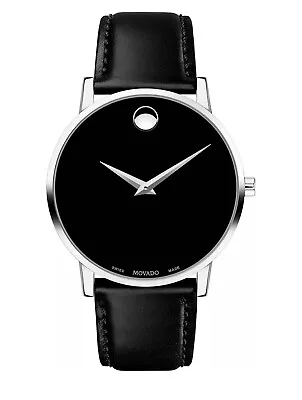 Movado Classic Museum Men's Black Watch - 0607312 • $330